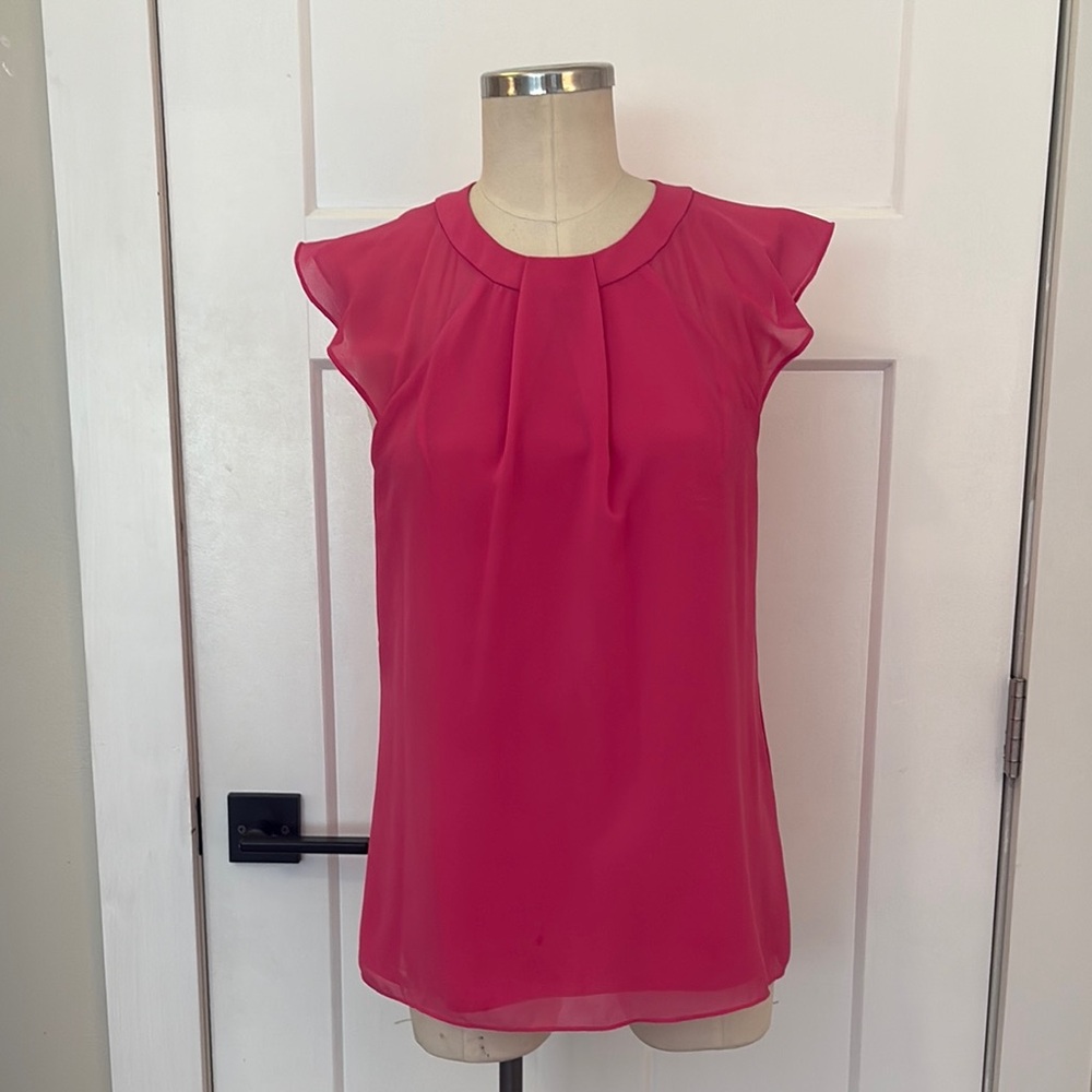 Jay Godfrey Pink Chiffon Sleeveless Women's Top